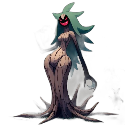 creature, dress, tree, staff transparent PNG cut-out
