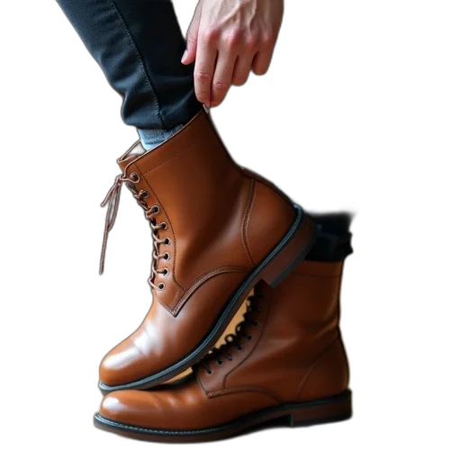 shoes, photorealistic, 3d render, person transparent PNG cut-out