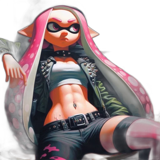 jacket, dress, weapon, mask transparent PNG cut-out