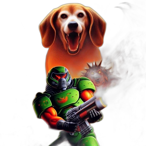 robot, animal, weapon, pixel art transparent PNG cut-out