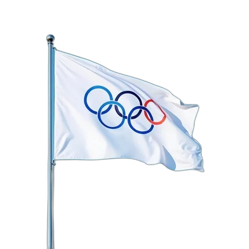 staff, jacket, white, flag transparent PNG cut-out