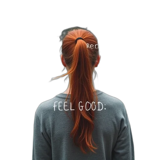 staff, person, red, ponytail transparent PNG cut-out