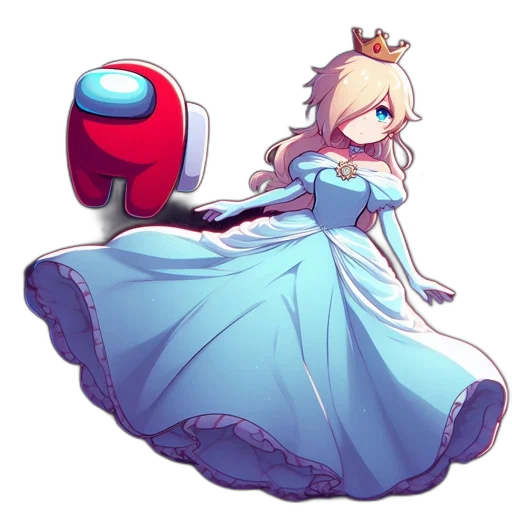 dress, crown, robot, weapon transparent PNG cut-out