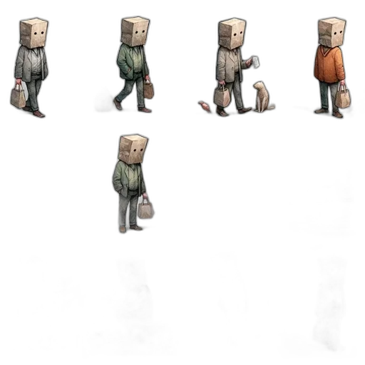robot, creature, jacket, concept art transparent PNG cut-out