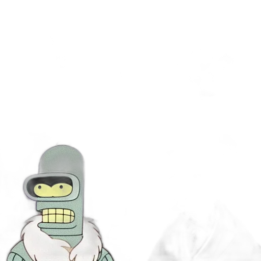 robot, mask, creature, staff transparent PNG cut-out