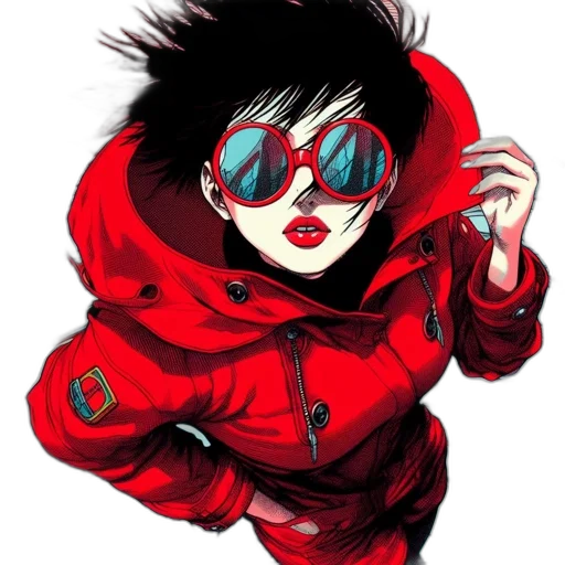 jacket, mask, face, comic book art transparent PNG cut-out