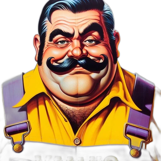face, staff, mask, comic book art transparent PNG cut-out