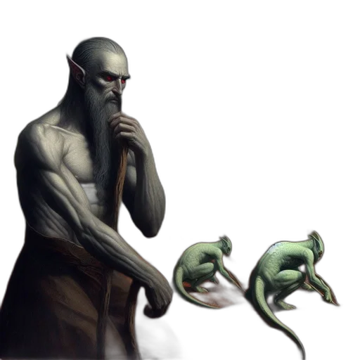 creature, staff, dragon, animal transparent PNG cut-out