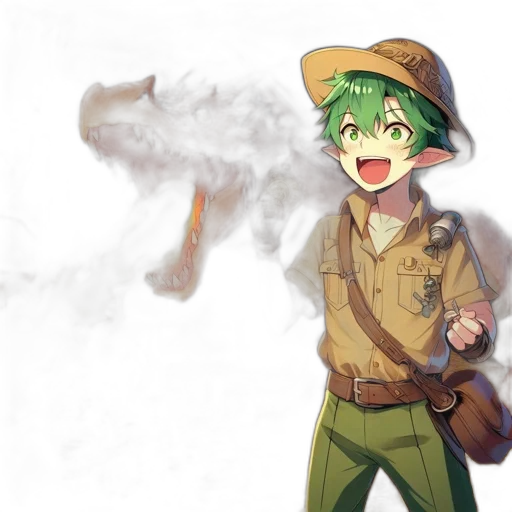 weapon, staff, dragon, hat transparent PNG cut-out