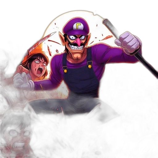 mask, weapon, staff, comic book art transparent PNG cut-out