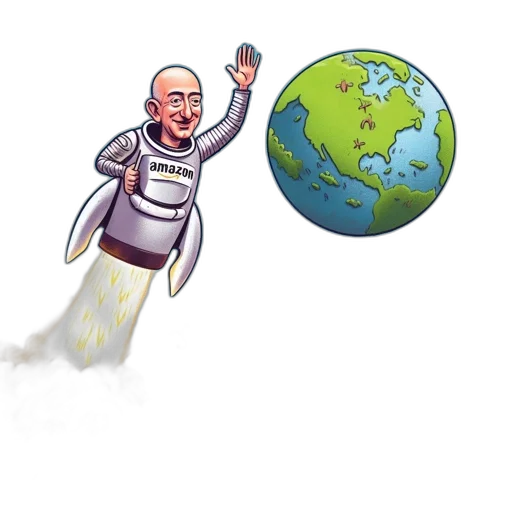 cartoon, concept art, outer space, astronaut-like transparent PNG cut-out