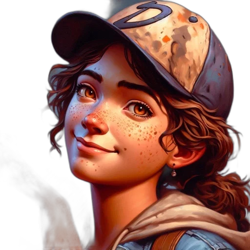 face, hat, concept art, photorealistic transparent PNG cut-out