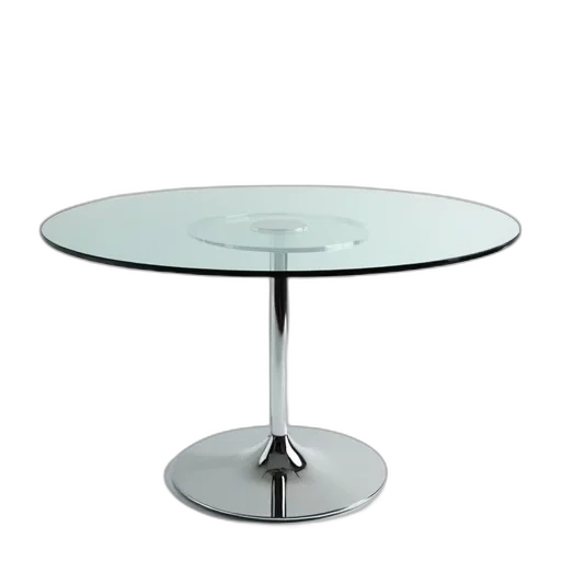 furniture, 3d render, round, glass transparent PNG cut-out