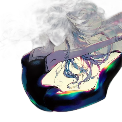 weapon, sword, mask, hair transparent PNG cut-out