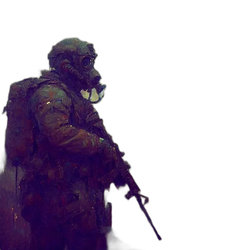 jacket, weapon, robot, creature transparent PNG cut-out