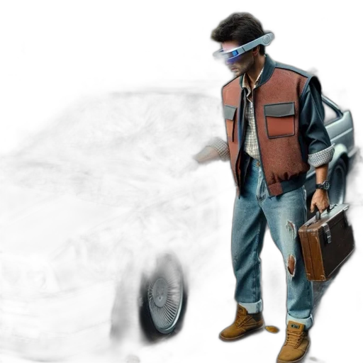 jacket, car, robot, staff transparent PNG cut-out