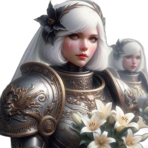 crown, face, robot, fantasy art transparent PNG cut-out