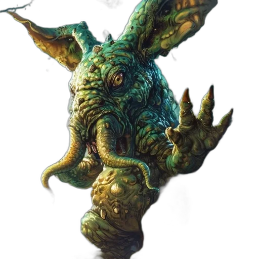 dragon, creature, staff, animal transparent PNG cut-out