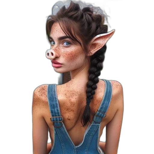 creature, dress, face, dragon transparent PNG cut-out