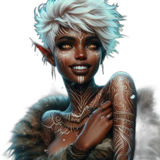 face, creature, jewelry, fantasy art transparent PNG cut-out