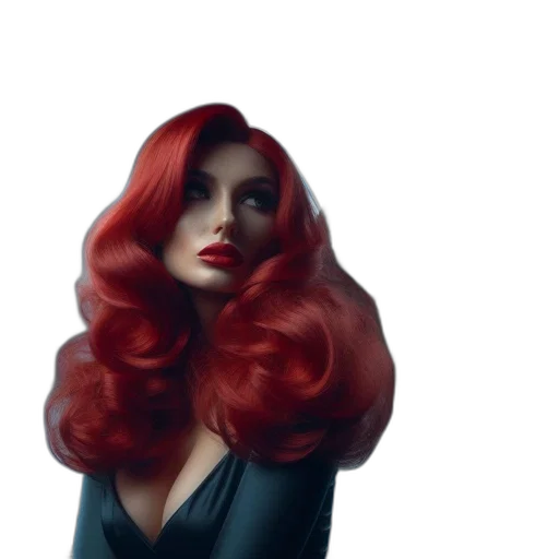 hair, concept art, photorealistic, comic book art transparent PNG cut-out