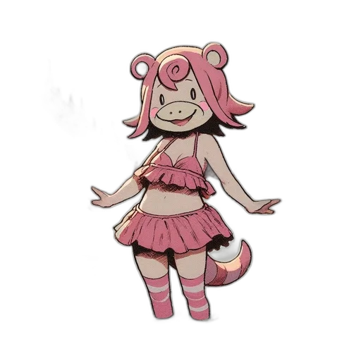 creature, staff, animal, dress transparent PNG cut-out