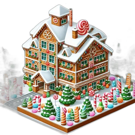 building, concept art, 3d render, pixel art transparent PNG cut-out