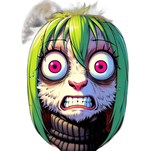 mask, creature, face, comic book art transparent PNG cut-out