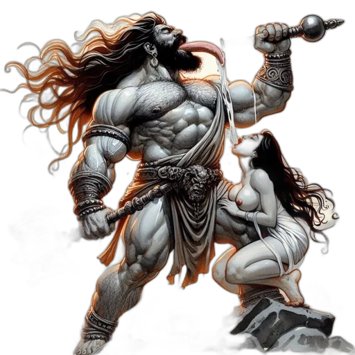 hair, comic book art, concept art, fantasy art transparent PNG cut-out
