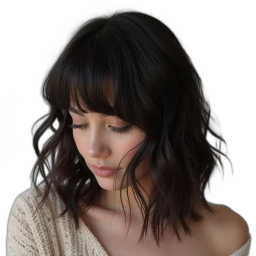 hair, face, hat, staff transparent PNG cut-out