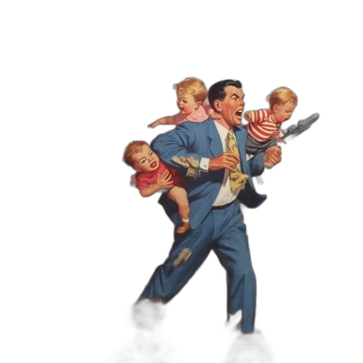 jacket, umbrella, weapon, robot transparent PNG cut-out