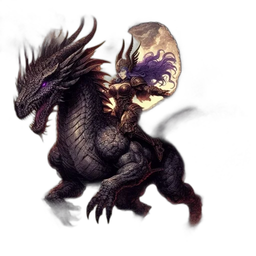 dragon, creature, animal, staff transparent PNG cut-out
