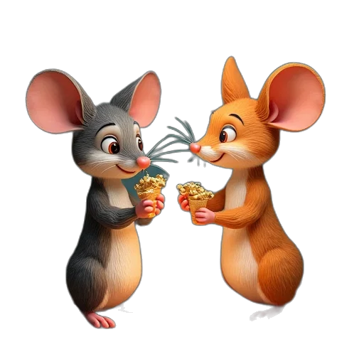 concept art, 3d render, mouse, molee transparent PNG cut-out