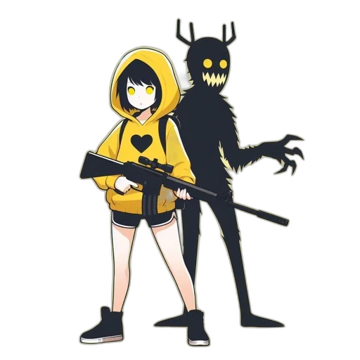 weapon, jacket, staff, mask transparent PNG cut-out