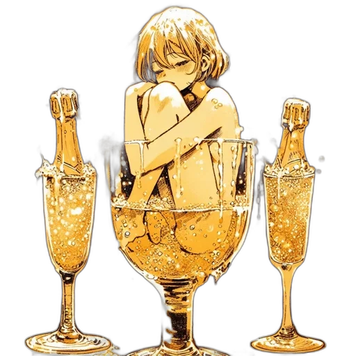 bottle, jewelry, dress, concept art transparent PNG cut-out