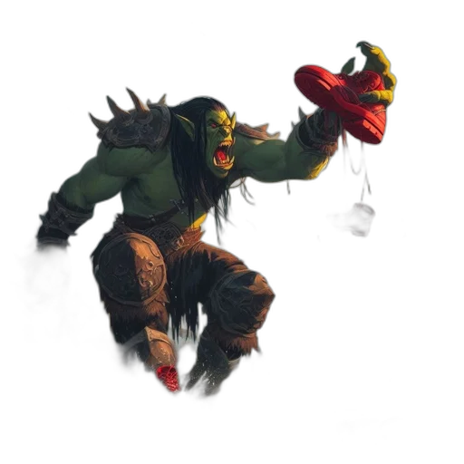 mask, creature, dragon, staff transparent PNG cut-out