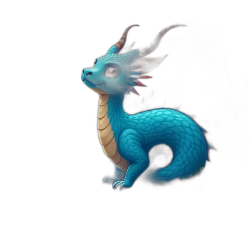 dragon, staff, creature, animal transparent PNG cut-out