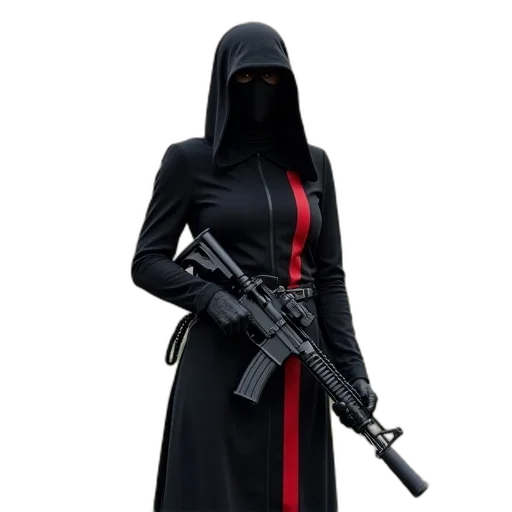 weapon, dress, staff, mask transparent PNG cut-out