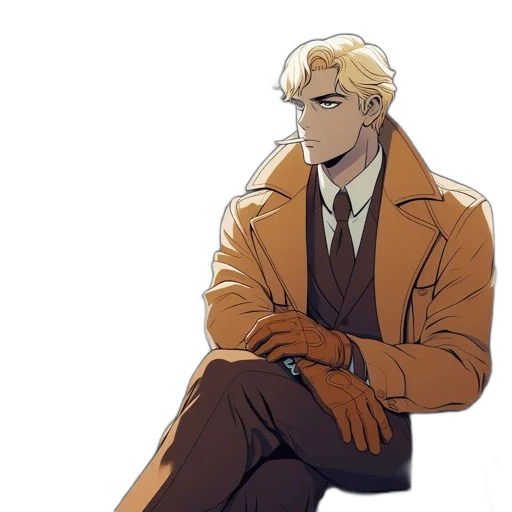 jacket, staff, concept art, cartoon transparent PNG cut-out