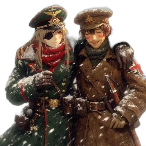 staff, hat, weapon, jacket transparent PNG cut-out