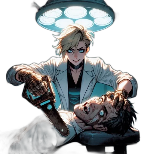 comic book art, concept art, cyberpunk, anime transparent PNG cut-out