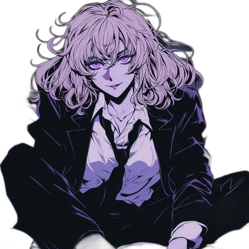 jacket, creature, crown, hair transparent PNG cut-out