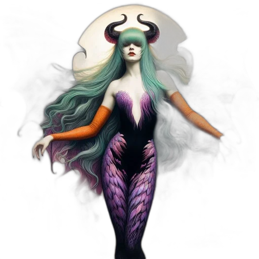 dress, creature, fantasy art, concept art transparent PNG cut-out