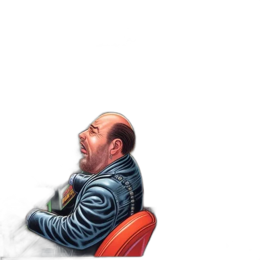 jacket, furniture, face, photorealistic transparent PNG cut-out