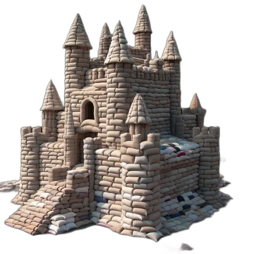 building, crown, 3d render, concept art transparent PNG cut-out