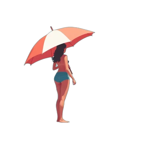 umbrella, dress, hat, jacket transparent PNG cut-out