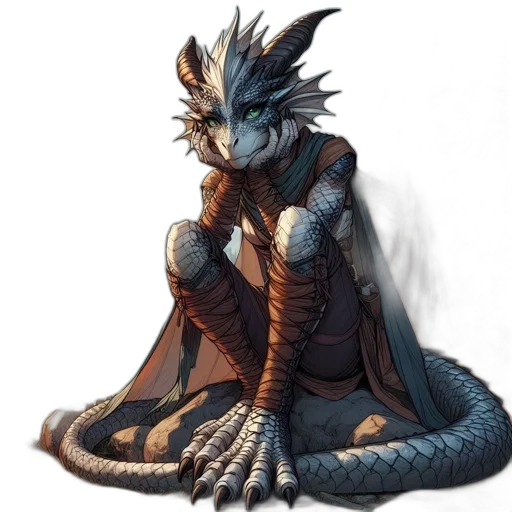 dragon, creature, staff, animal transparent PNG cut-out