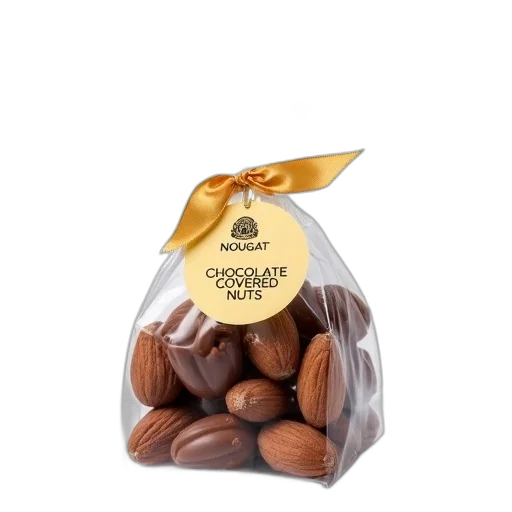 food, photorealistic, package, chocolate-covered transparent PNG cut-out