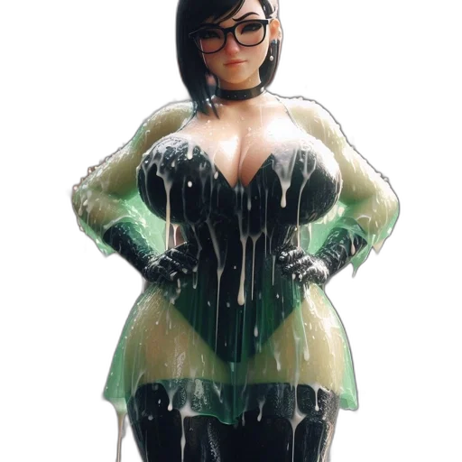 dress, robot, concept art, 3d render transparent PNG cut-out