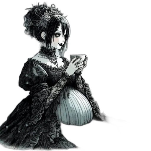 dress, food, fantasy art, concept art transparent PNG cut-out